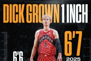 我也長高了！迪克官方身高數(shù)據(jù)比上賽季高了1英寸 現(xiàn)在201CM