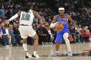 對(duì)比差距不??！半場灰熊三分24中11&命中率45.8% 雷霆僅26中5