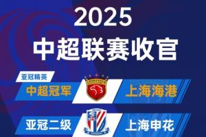 ??2025中超大結(jié)局：海港奪冠申花亞軍 法比奧金靴 亞泰梅州降級