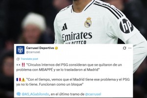 記者：巴黎內(nèi)部認為姆巴佩問題已轉(zhuǎn)移給皇馬，球隊現(xiàn)在是一個整體