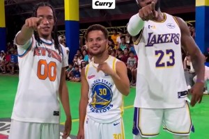 菲律賓詹姆斯+庫里+克拉克森，這三個加一隊什么水平????