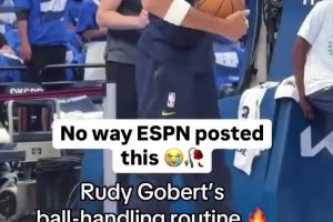 這是NBA球員？戈貝爾雙手控球訓(xùn)練，有種我上我也行的感覺