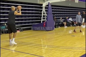 家有一老如有一寶！法國皮蓬巴圖姆的投籃訓練！不沉球接球投！