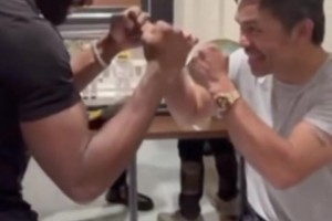 杰倫-布朗和菲律賓拳王帕奎奧互動 講真布朗打得過帕奎奧嗎??